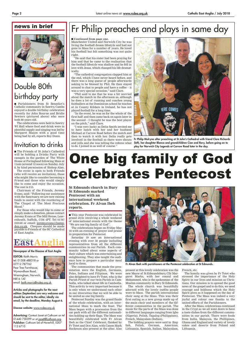 July 2018 edition of the Catholic East Anglia - Page 