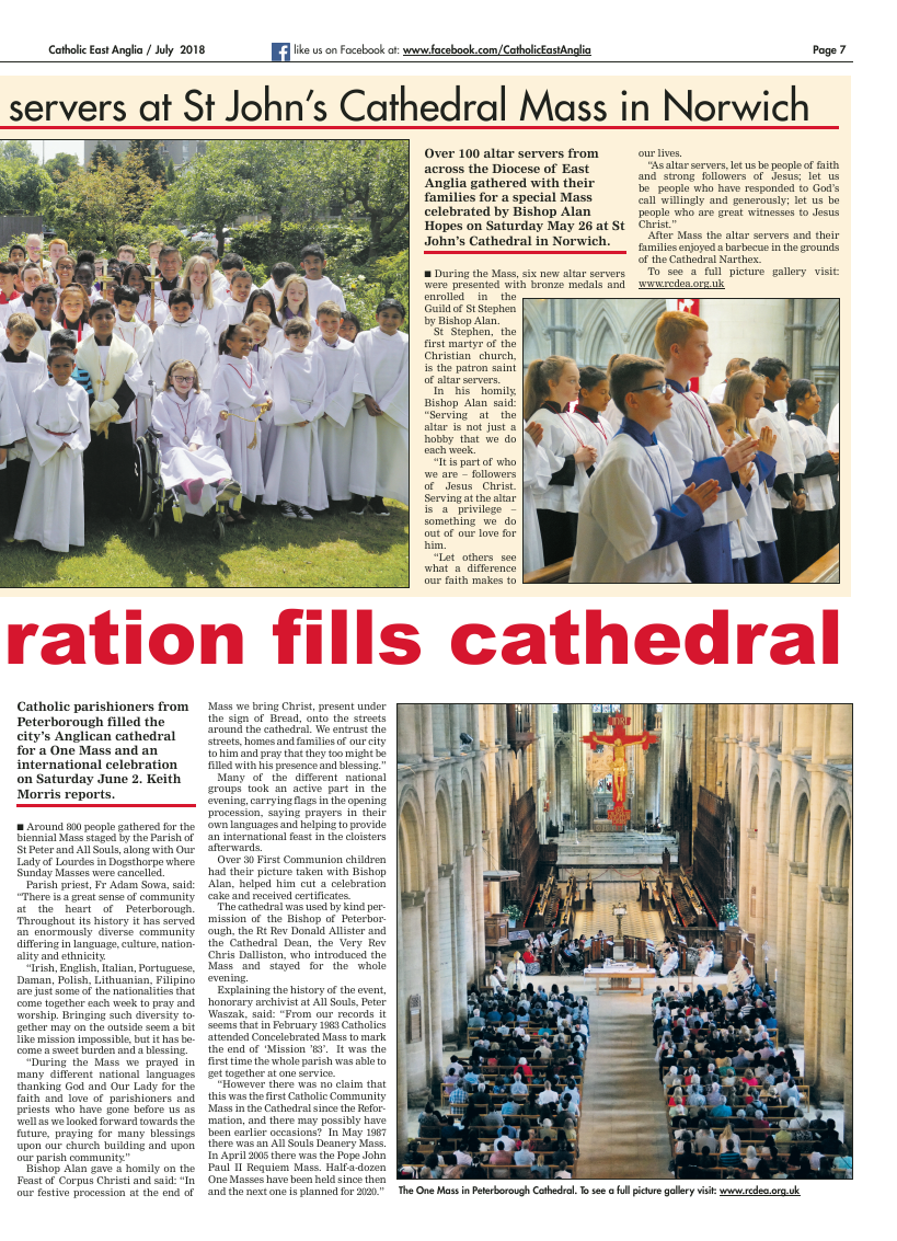 July 2018 edition of the Catholic East Anglia - Page 