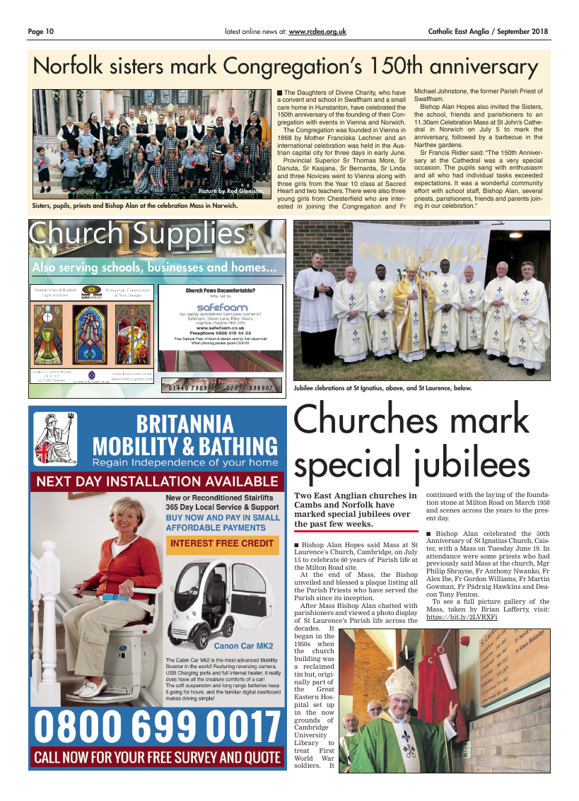 Sept 2018 edition of the Catholic East Anglia - Page 