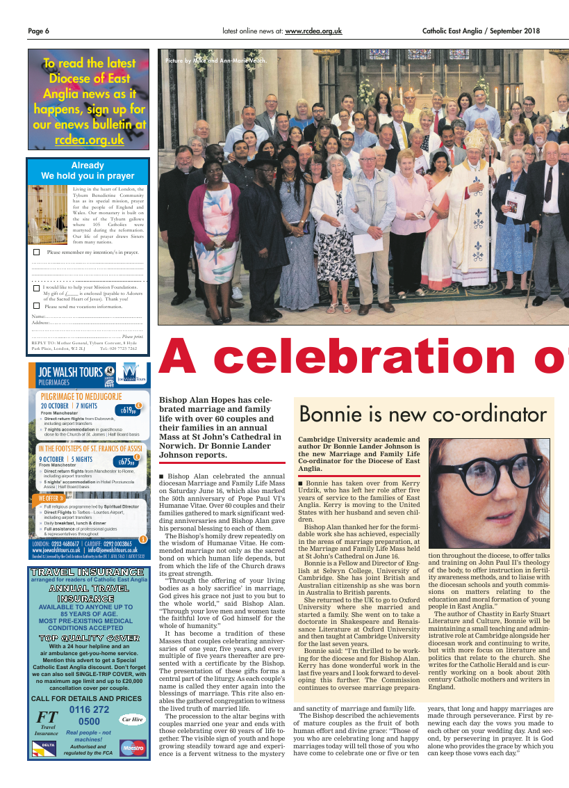 Sept 2018 edition of the Catholic East Anglia - Page 