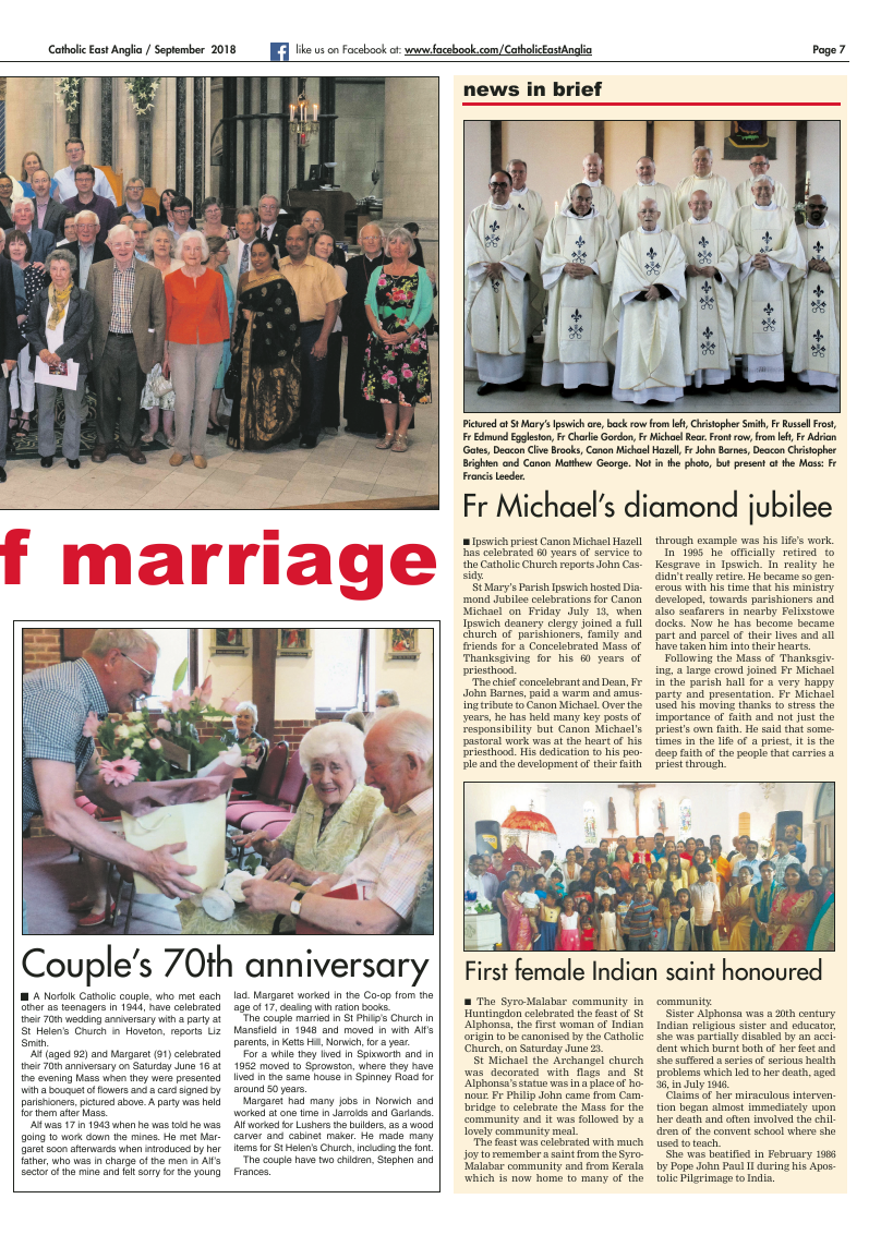 Sept 2018 edition of the Catholic East Anglia - Page 