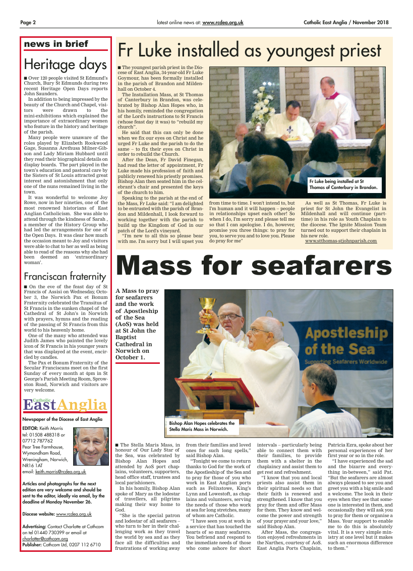 Nov 2018 edition of the Catholic East Anglia - Page 