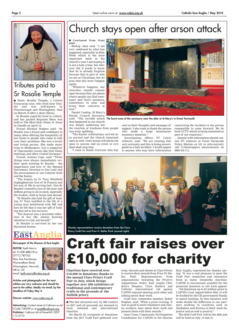May 2018 edition of the Catholic East Anglia - Page 