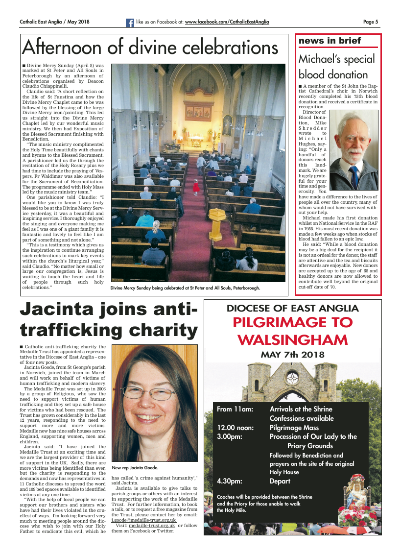 May 2018 edition of the Catholic East Anglia - Page 