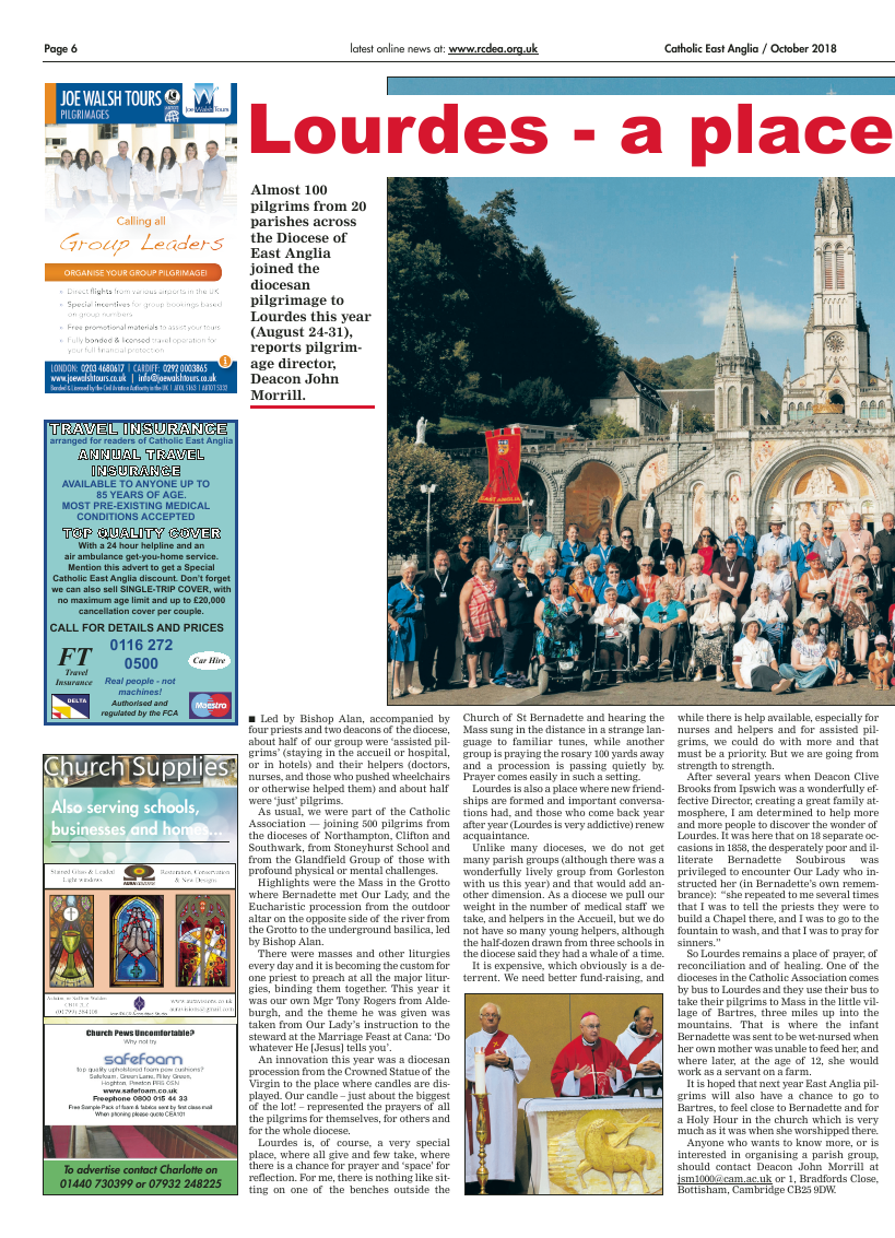 Oct 2018 edition of the Catholic East Anglia - Page 