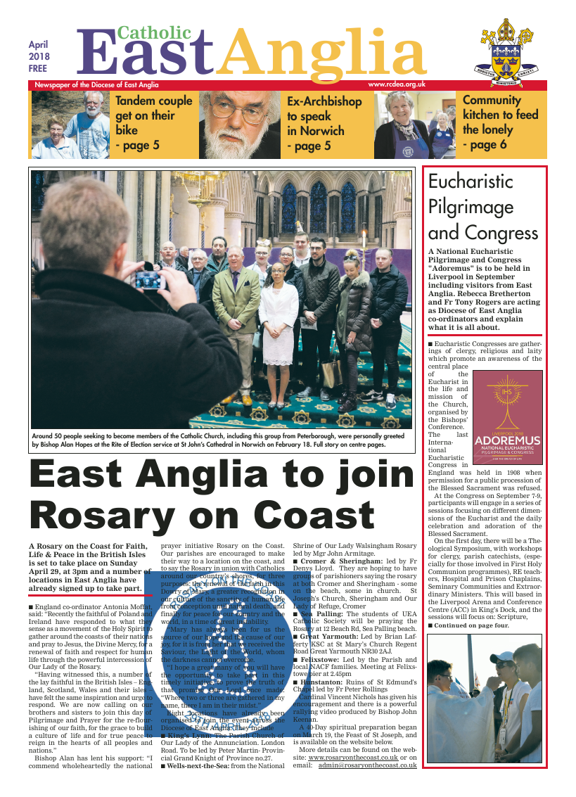 Apr 2018 edition of the Catholic East Anglia - Page 