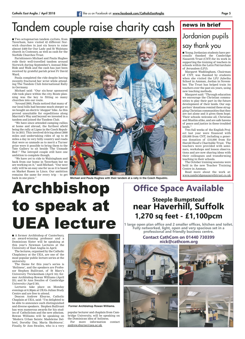 Apr 2018 edition of the Catholic East Anglia - Page 