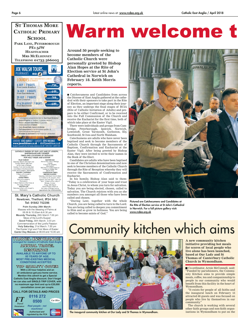 Apr 2018 edition of the Catholic East Anglia - Page 