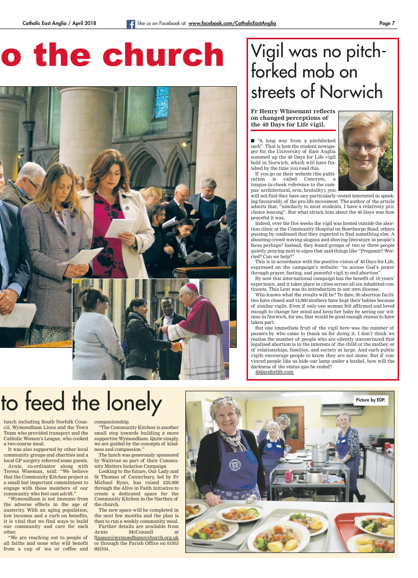 Apr 2018 edition of the Catholic East Anglia - Page 