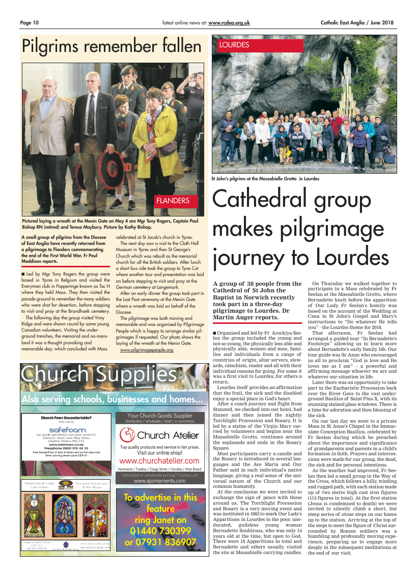 Jun 2018 edition of the Catholic East Anglia - Page 