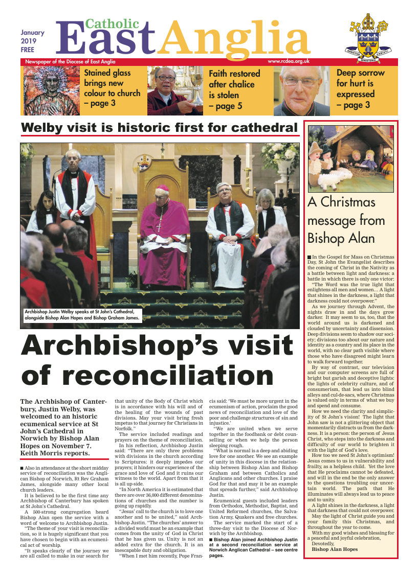 Jan 2019 edition of the Catholic East Anglia - Page 