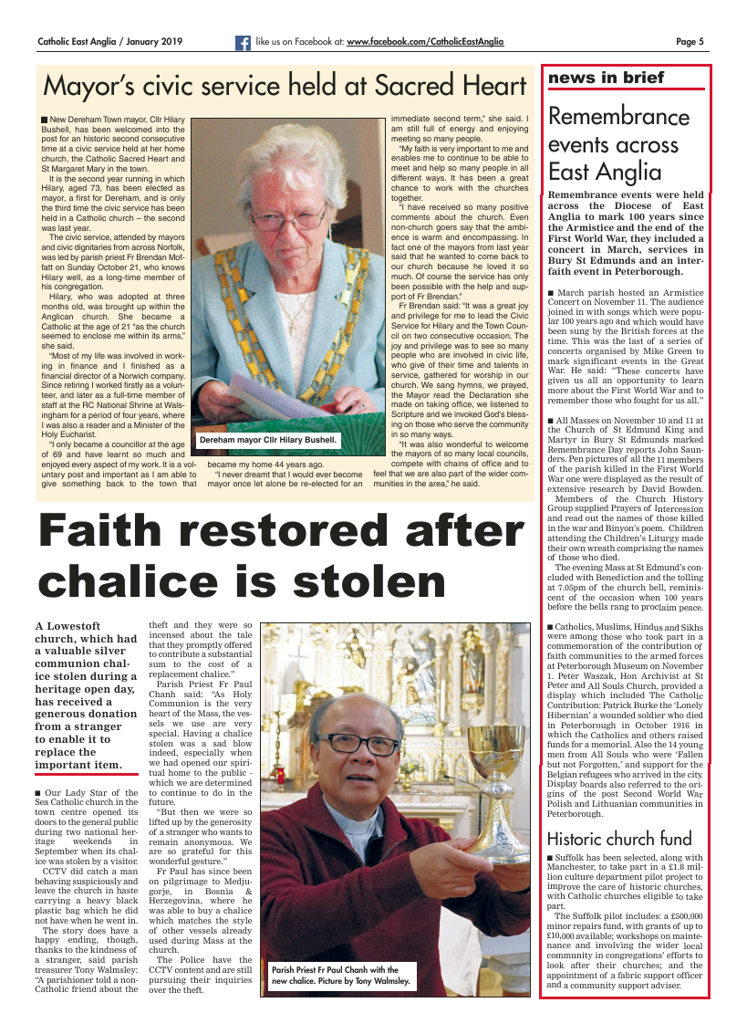 Jan 2019 edition of the Catholic East Anglia - Page 