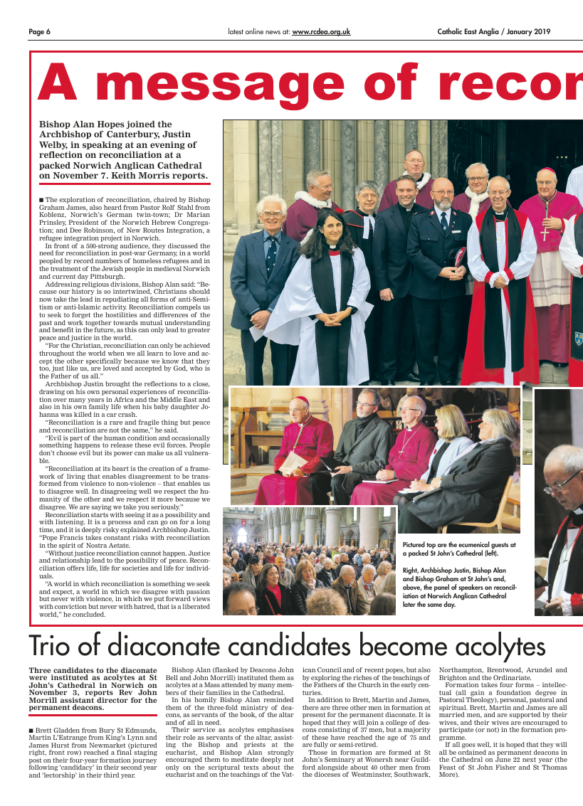 Jan 2019 edition of the Catholic East Anglia - Page 