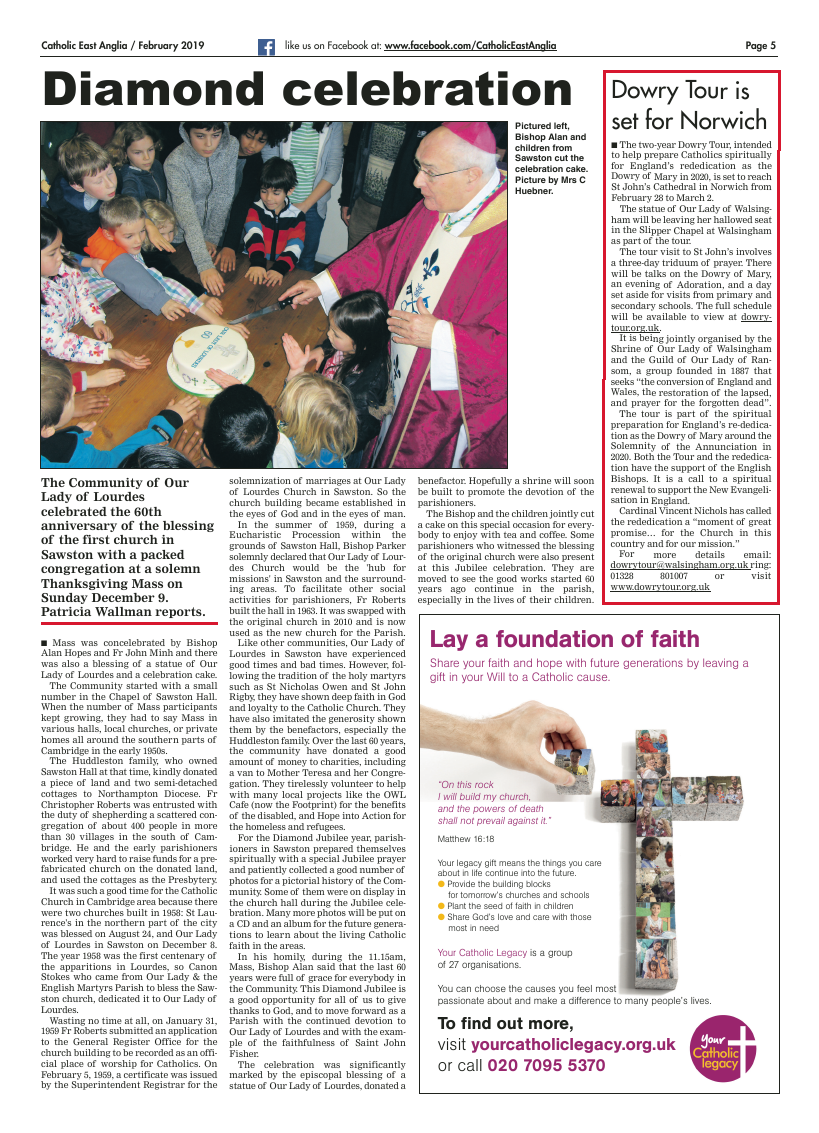 Feb 2019 edition of the Catholic East Anglia - Page 