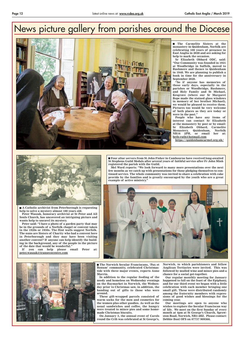 Mar 2019 edition of the Catholic East Anglia