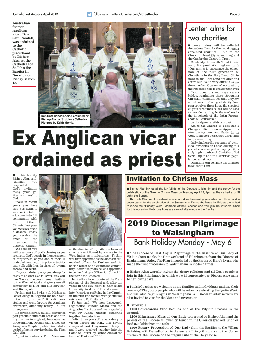 Apr 2019 edition of the Catholic East Anglia - Page 
