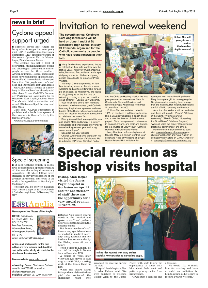 May 2019 edition of the Catholic East Anglia - Page 