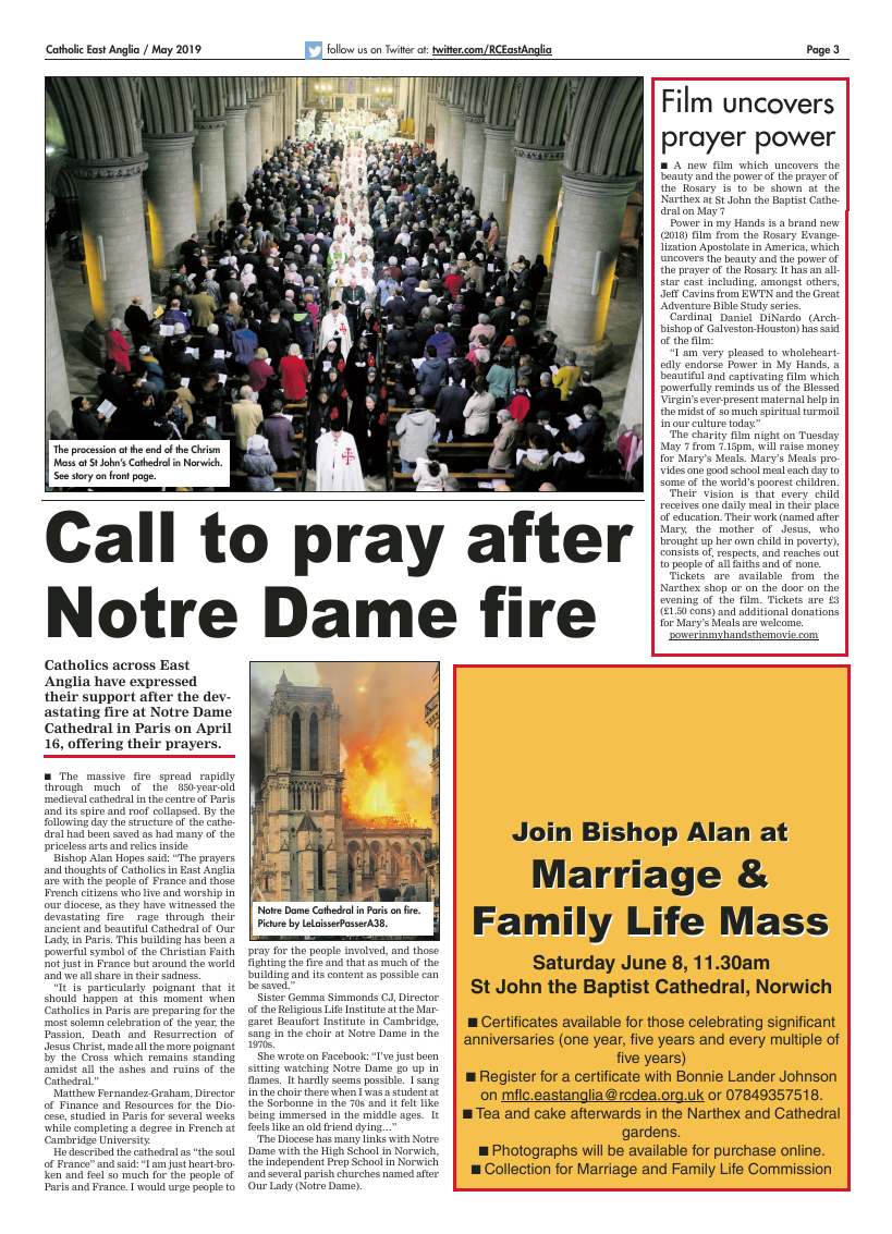 May 2019 edition of the Catholic East Anglia - Page 