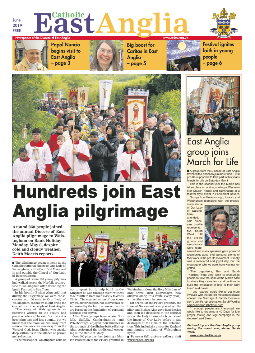 Jun 2019 edition of the Catholic East Anglia