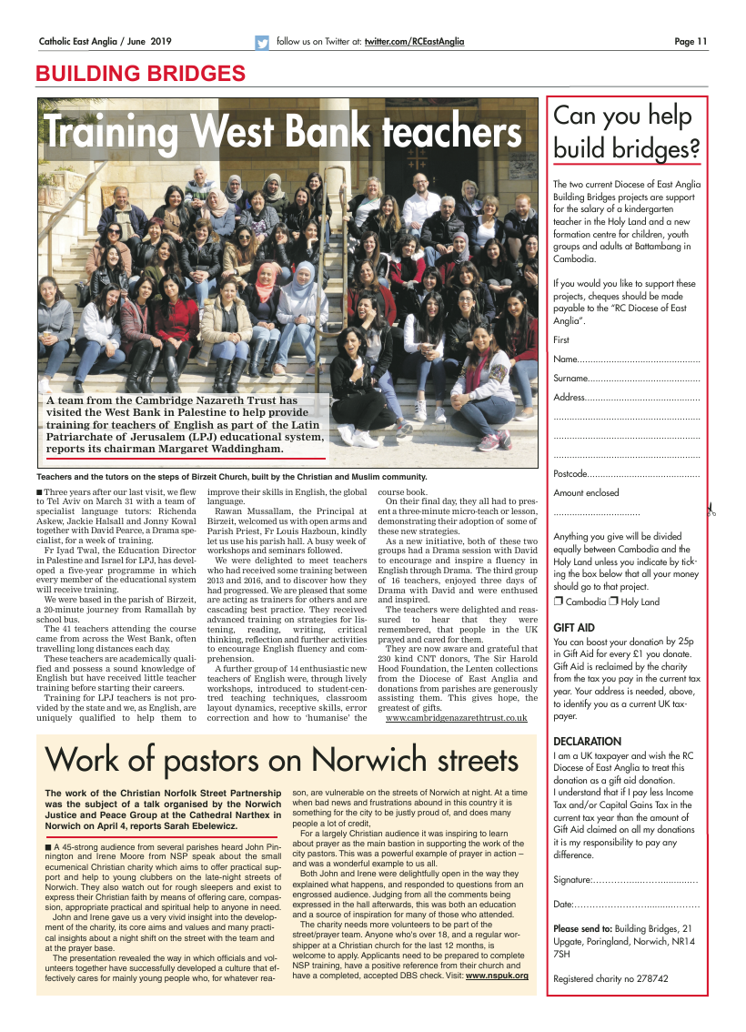 Jun 2019 edition of the Catholic East Anglia