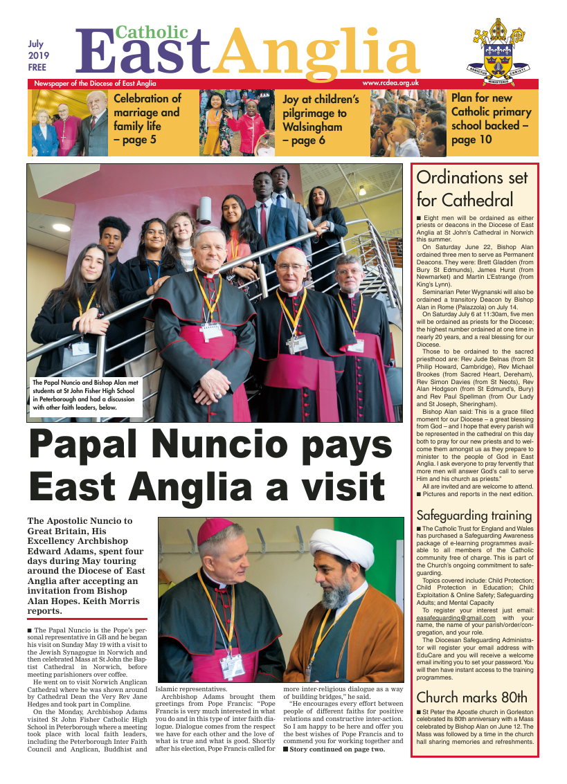 July 2019 edition of the Catholic East Anglia - Page 