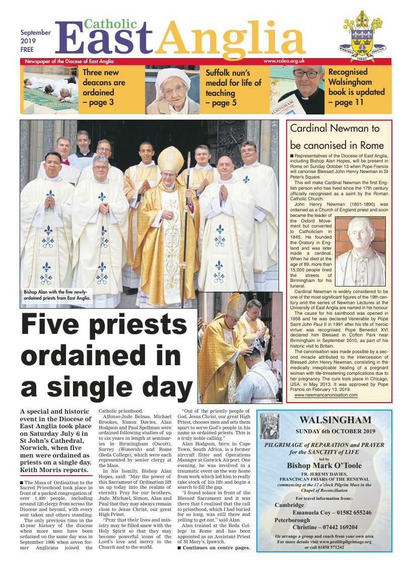 Sept 2019 edition of the Catholic East Anglia - Page 