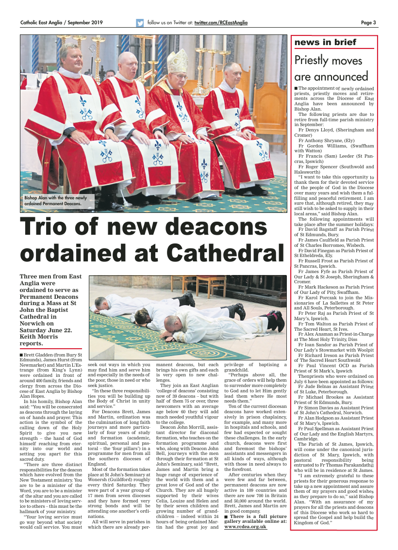 Sept 2019 edition of the Catholic East Anglia - Page 