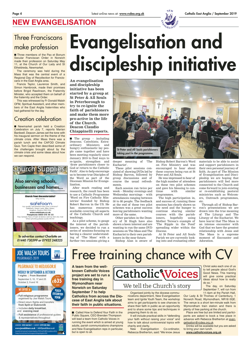 Sept 2019 edition of the Catholic East Anglia - Page 