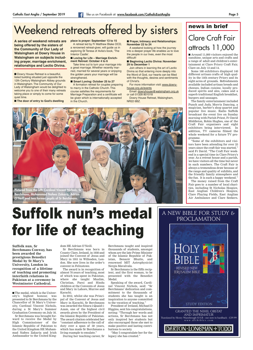 Sept 2019 edition of the Catholic East Anglia - Page 