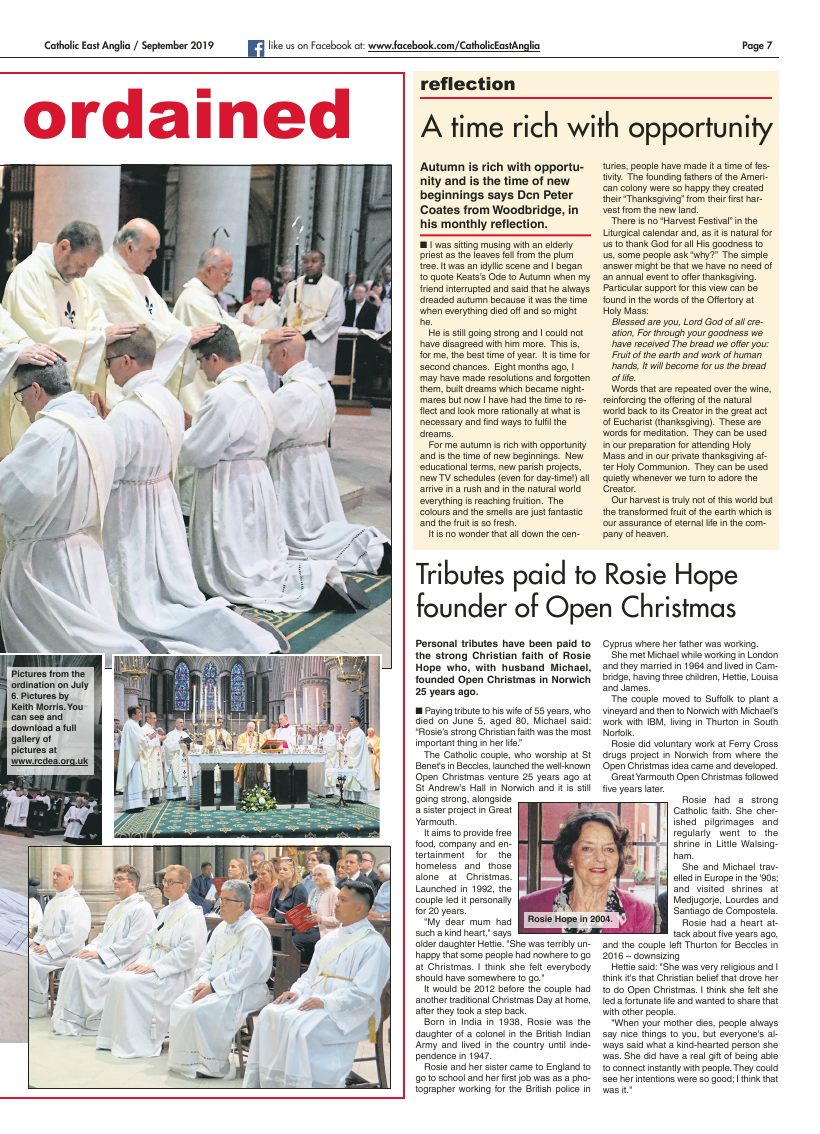 Sept 2019 edition of the Catholic East Anglia - Page 