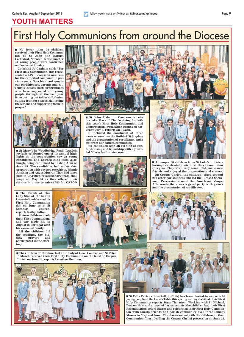 Sept 2019 edition of the Catholic East Anglia - Page 