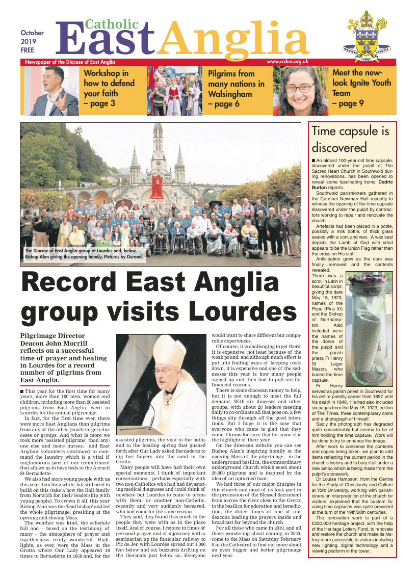 Oct 2019 edition of the Catholic East Anglia - Page 