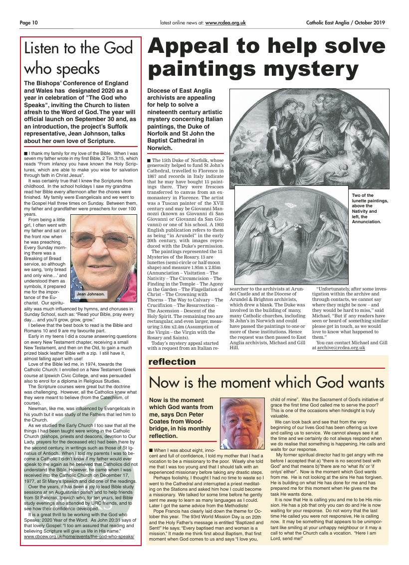 Oct 2019 edition of the Catholic East Anglia - Page 