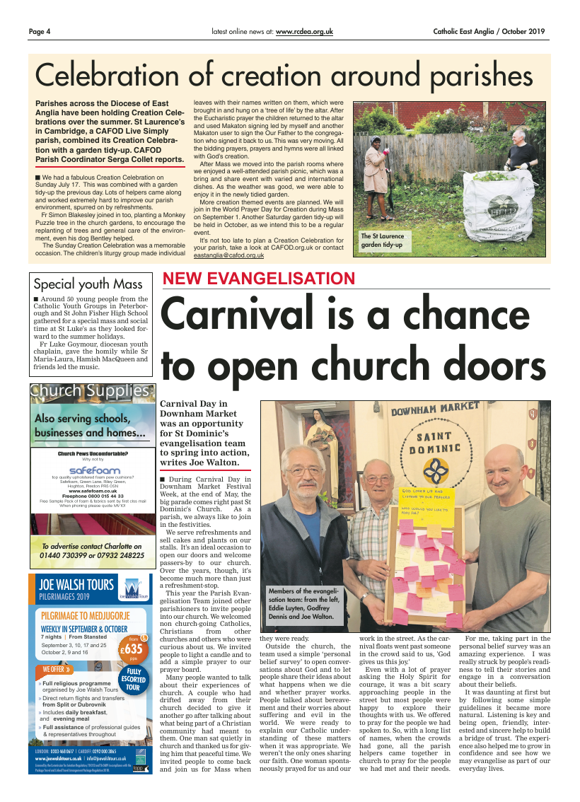 Oct 2019 edition of the Catholic East Anglia - Page 
