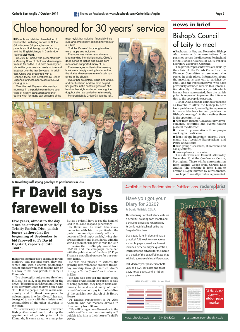 Oct 2019 edition of the Catholic East Anglia - Page 