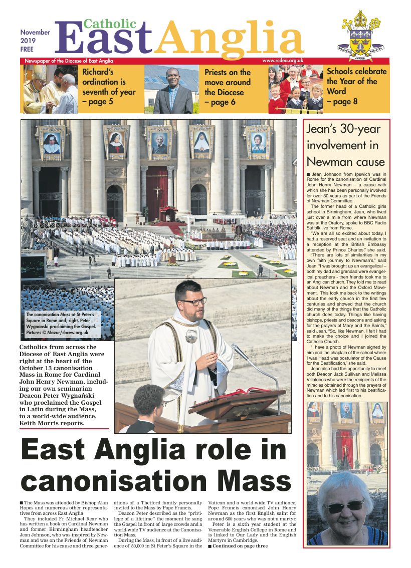 Nov 2019 edition of the Catholic East Anglia - Page 