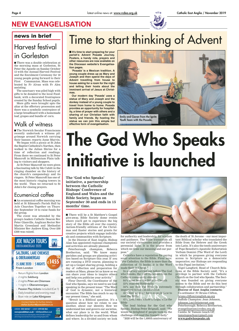 Nov 2019 edition of the Catholic East Anglia - Page 