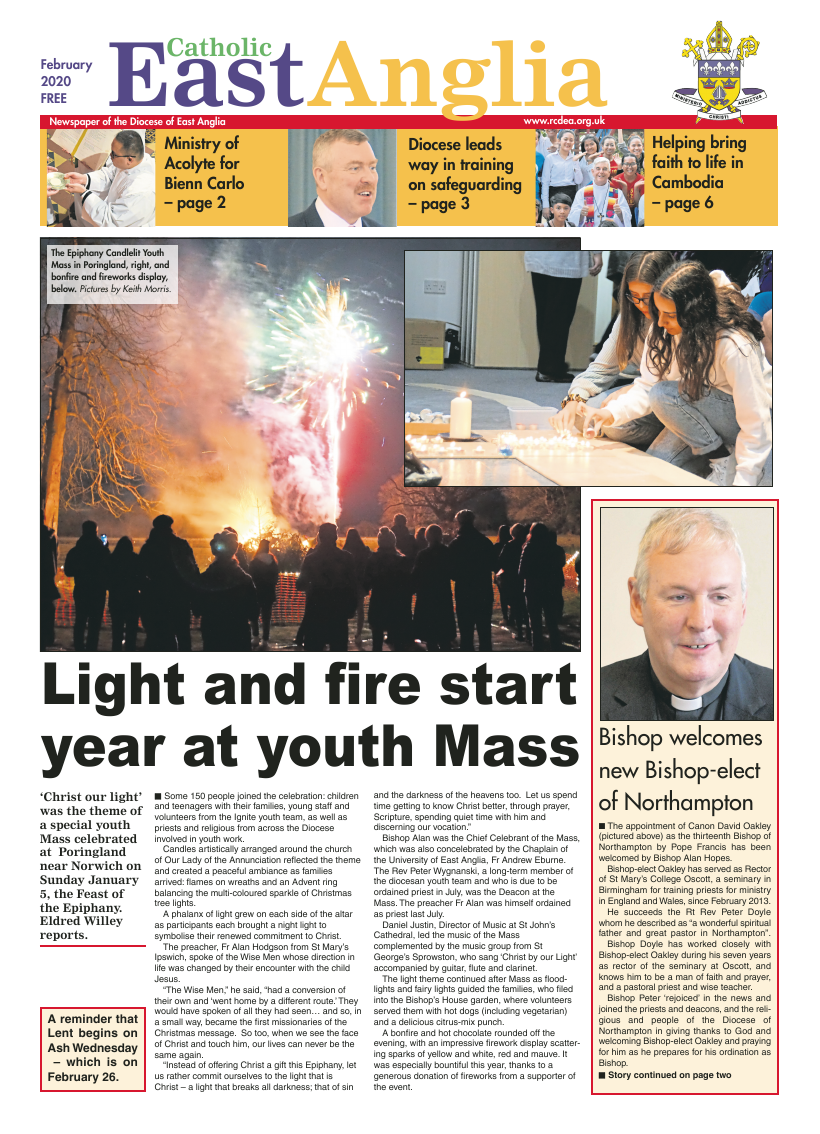 Feb 2020 edition of the Catholic East Anglia