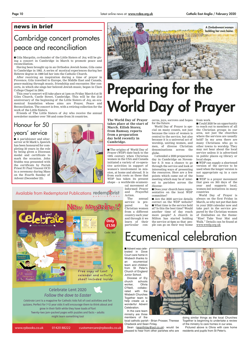 Feb 2020 edition of the Catholic East Anglia