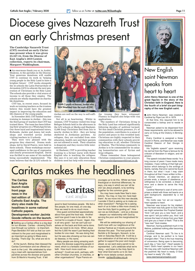 Feb 2020 edition of the Catholic East Anglia