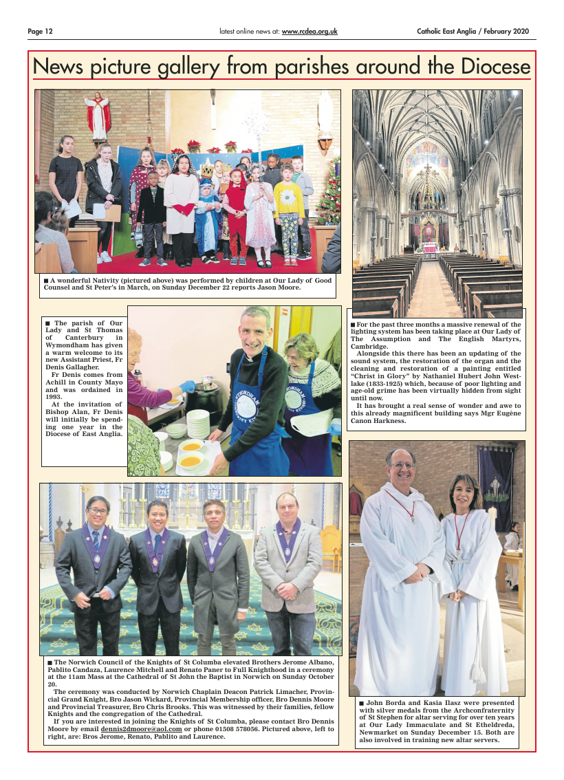 Feb 2020 edition of the Catholic East Anglia