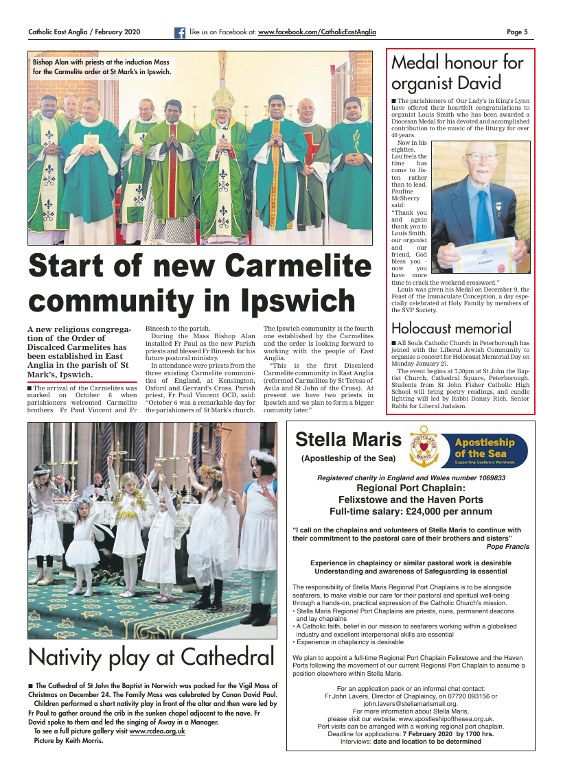 Feb 2020 edition of the Catholic East Anglia