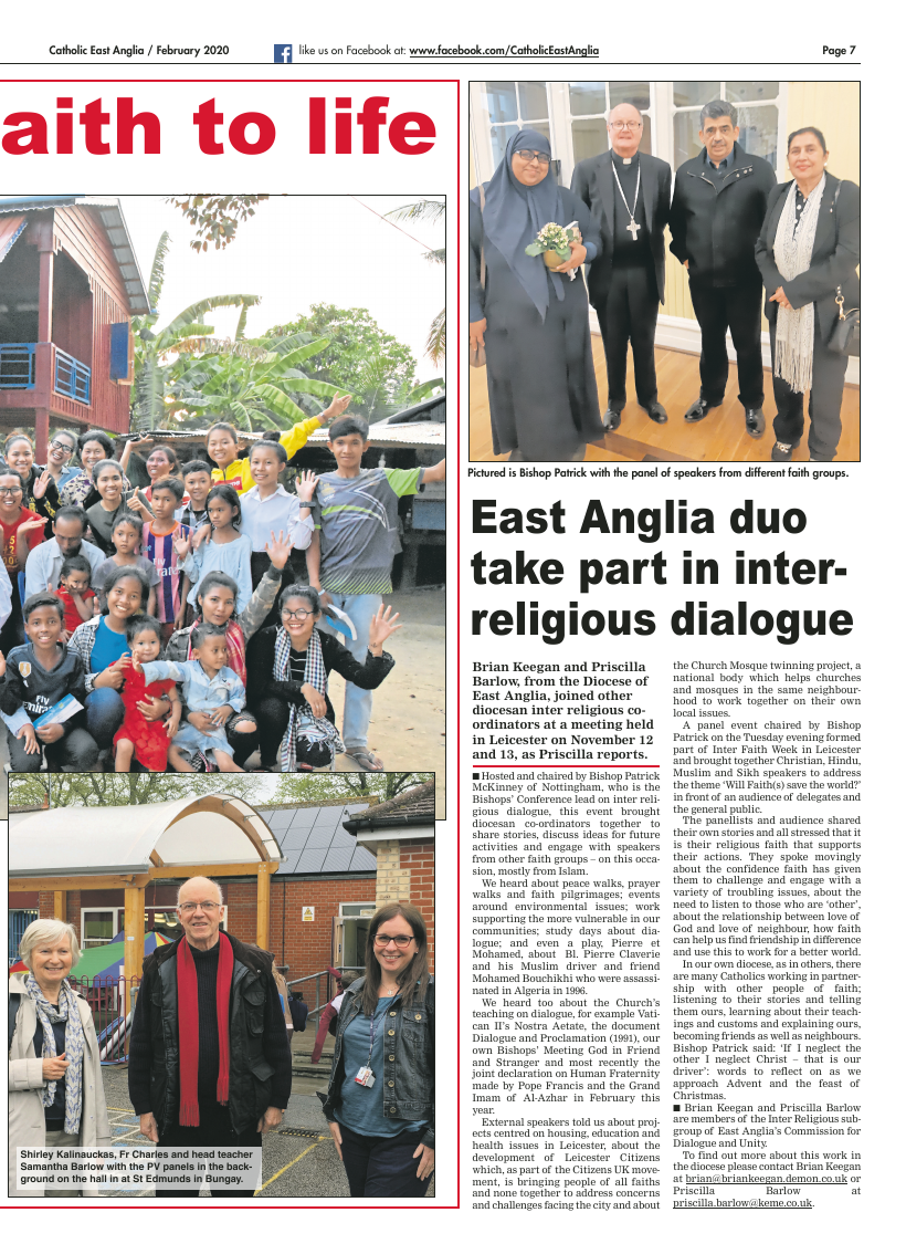 Feb 2020 edition of the Catholic East Anglia