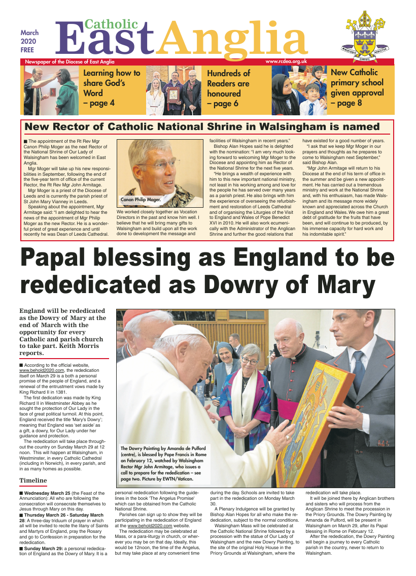 Mar 2020 edition of the Catholic East Anglia