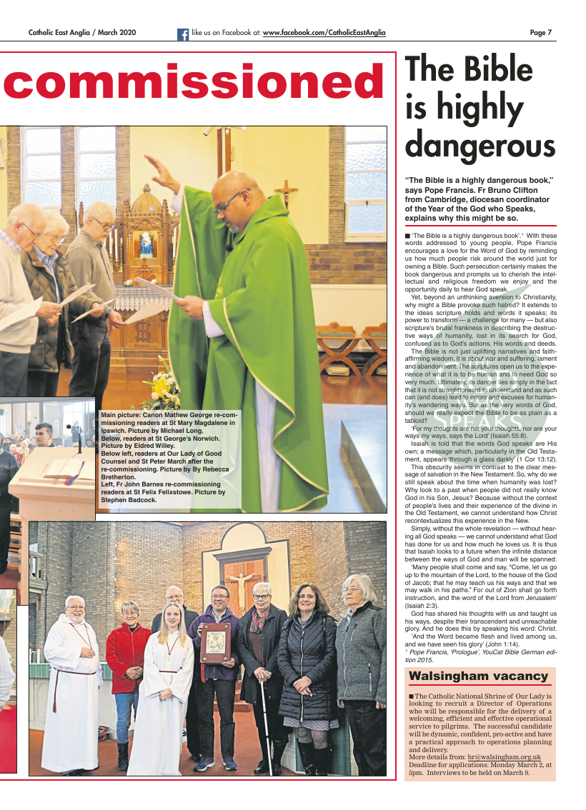 Mar 2020 edition of the Catholic East Anglia