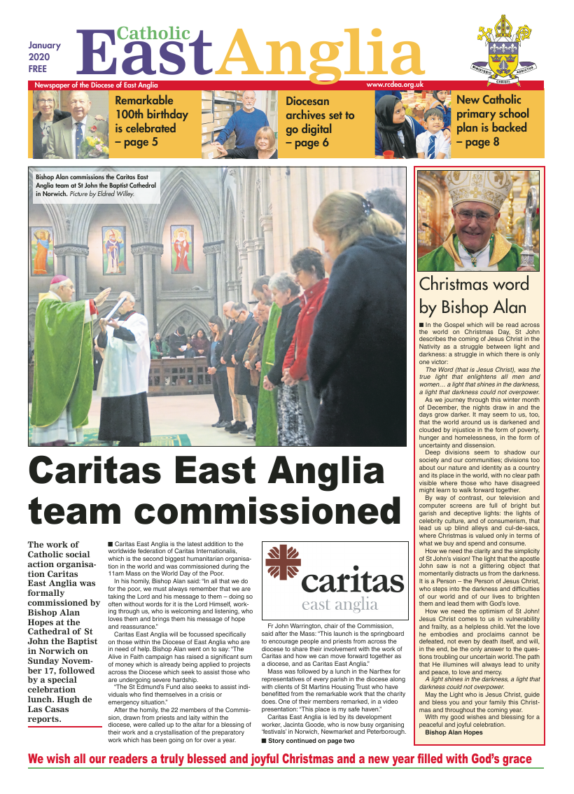 Jan 2020 edition of the Catholic East Anglia