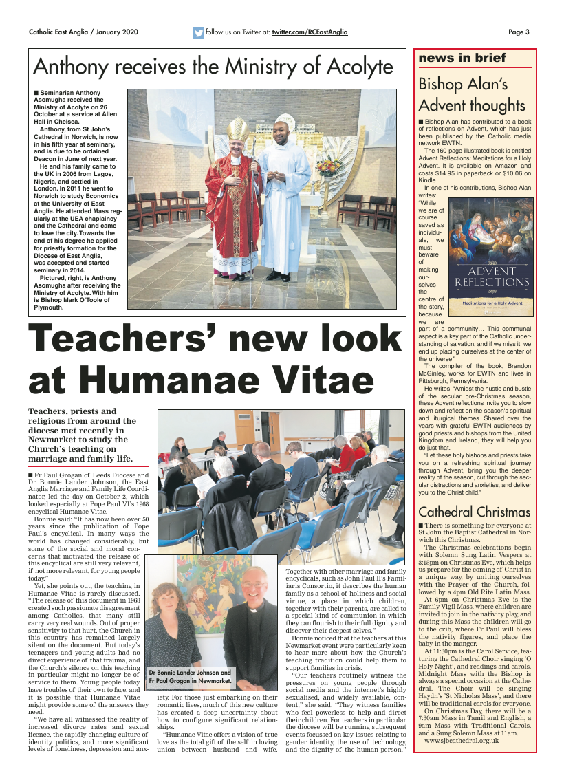 Jan 2020 edition of the Catholic East Anglia