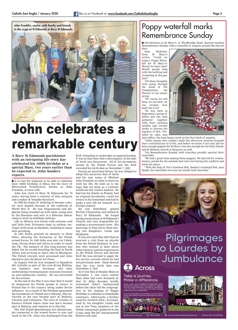 Jan 2020 edition of the Catholic East Anglia