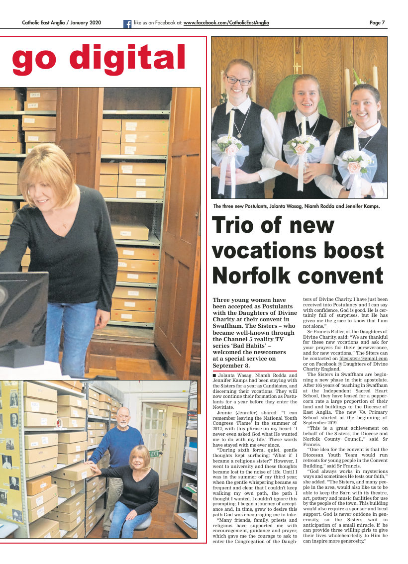 Jan 2020 edition of the Catholic East Anglia