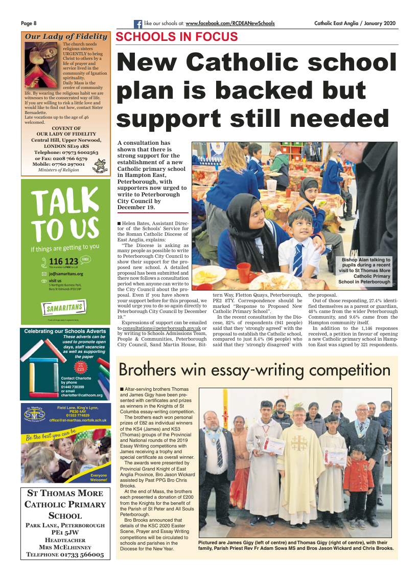 Jan 2020 edition of the Catholic East Anglia